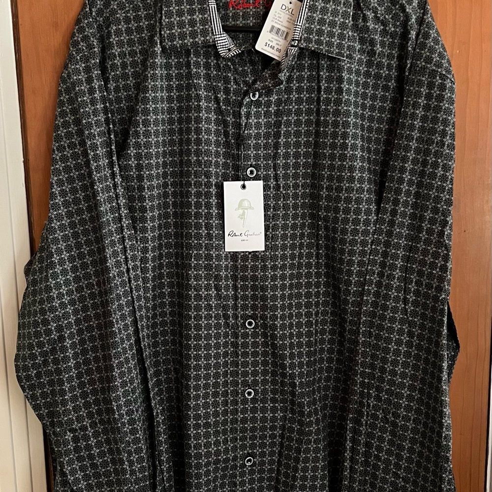 Black and White Men's Shirt by Robert Graham